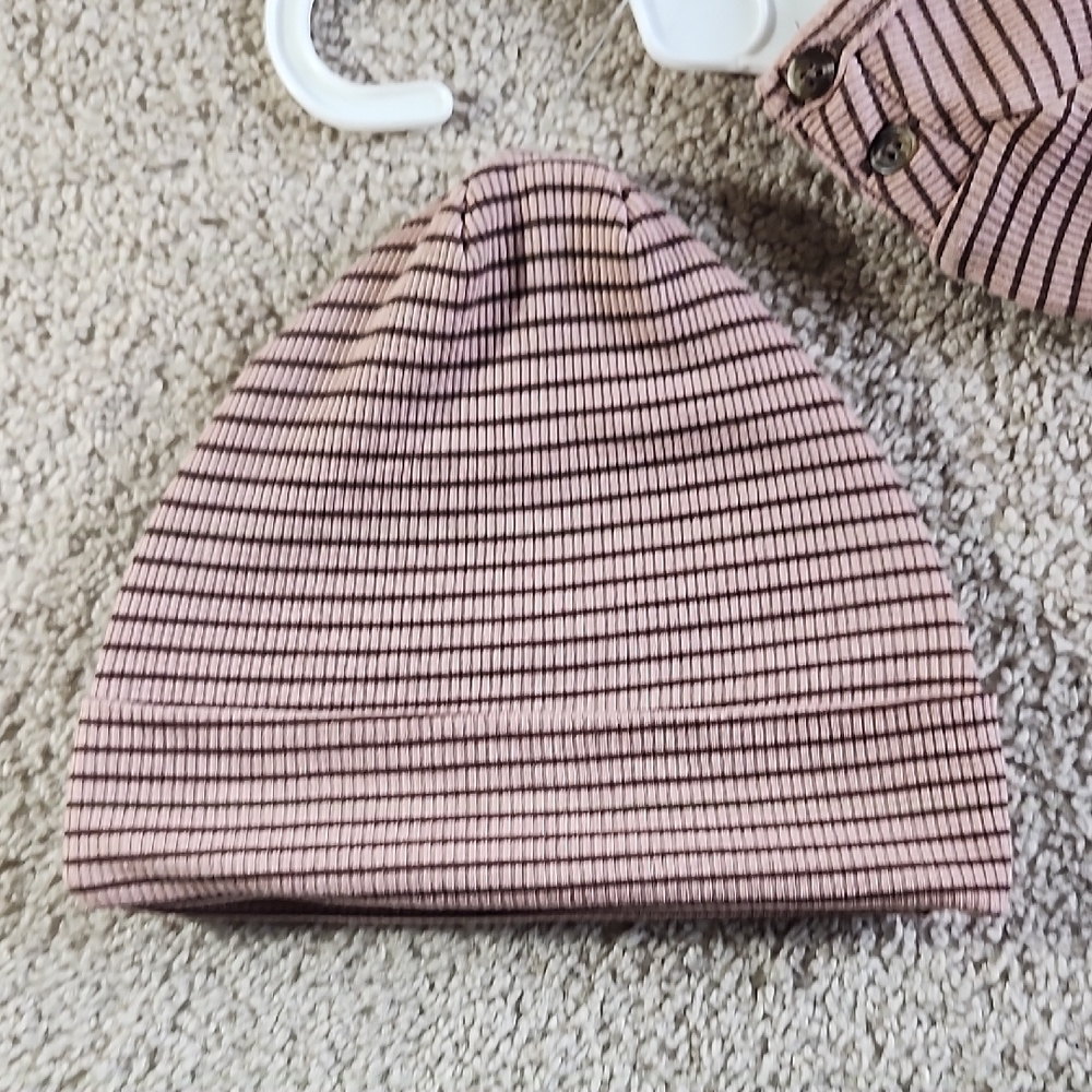 Mario Lopez Kids Baby Boy 3-Piece Set Striped Bodysuit Pants Hat 3/6 M NWT - Picture 13 of 15